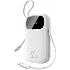 Baseus Powerbank Baseus EnerFill FC31 20000mAh 22.5W z wyświetlaczem cyfrowym i 2 wbudowanymi kablami (USB-C + Lightning) - biały