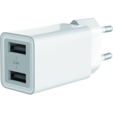 Conceptronic Ladegerät 2Port 2xUSB-A 12W 5.0V/2.4A weiß