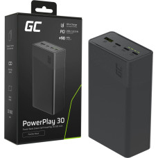 Green Cell Greencell PowerPlay 30 - czarny powerbank 30 000mAh, 22,5W, 4 porty