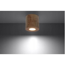 Luminex Downlight 9747 plafon lampa sufitowa spot 1x15W GU10 drewniany