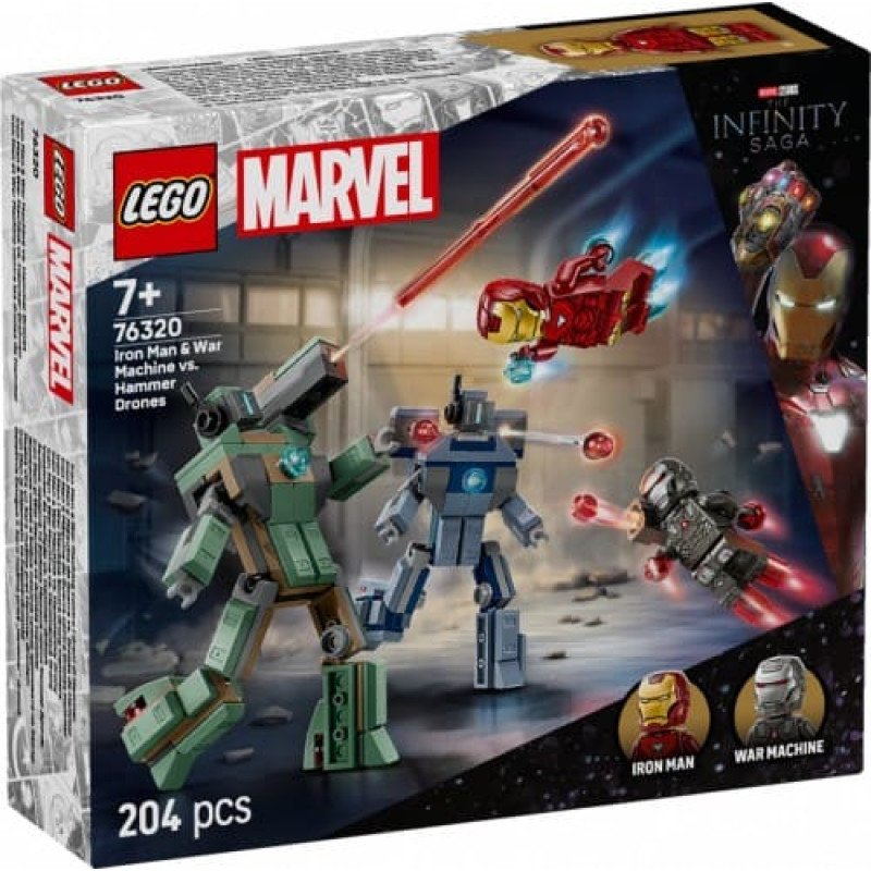 Lego Iron Man & War Machine vs. Hammer Drones