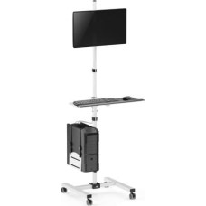 Maclean CPU monitor cart stand on wheels, MC-793 W