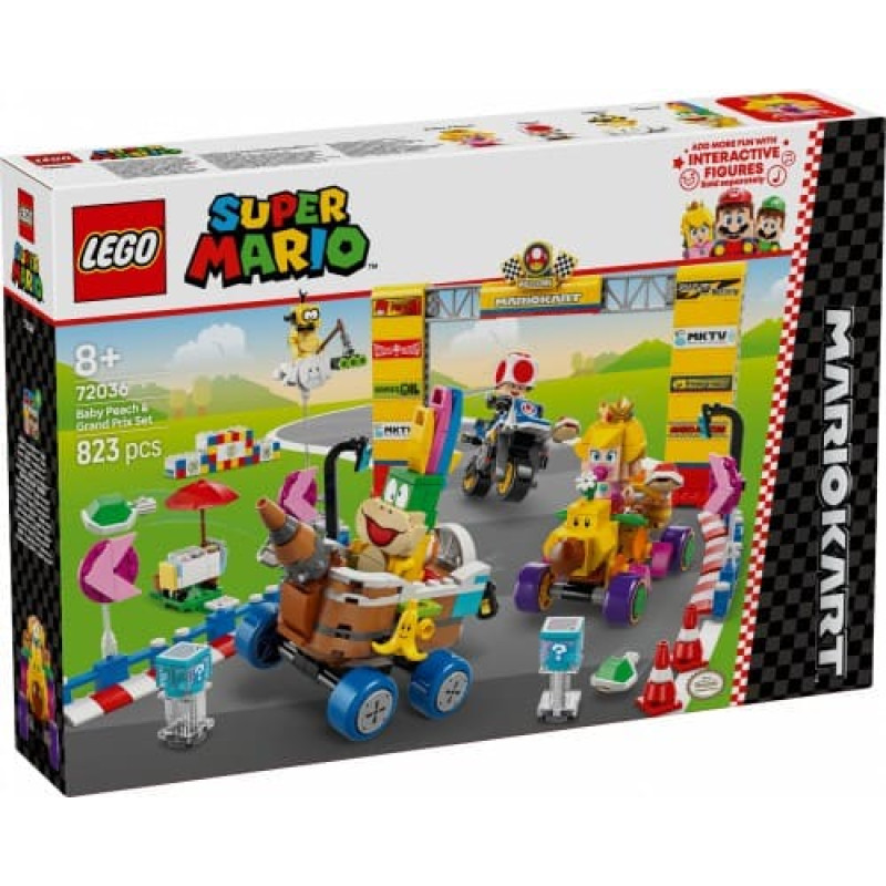 Lego Bricks Mario Kart - Baby Peach & Grand Prix Set