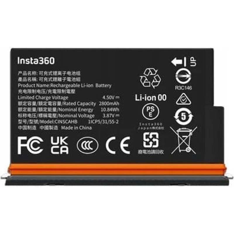 Insta360 Powiekszony akumulator do X5 Ultra Battery (2800mAh)