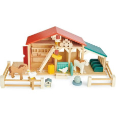 Tender Toys Figurki do zabawy drewniane farma z zwierzątkami