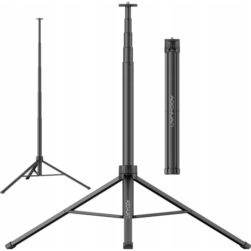 Noname Statyw Foto Video Studyjny VLOG 155 cm 1/4'' do Aparatu Kamery Lamp / Aochuan / AT-01
