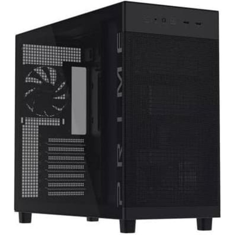 Asus case PRIME AP303 TG BLACK, ATX, průhledná bočnice,1x120mm, černá