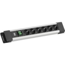 Bachmann CONNECTUS 6xCEE7/3, 1xswitch 2.0m CEE7/7 szary