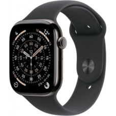 Apple Watch Series 11 GPS + Cellular 42mm Slate Titanium Case with Black Sport Band - S/M