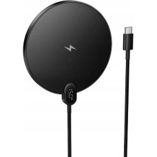 Canyon Wireless charger Hoco 15W with cable USB C and digital display CW62 black CW62 black (6942007654517)