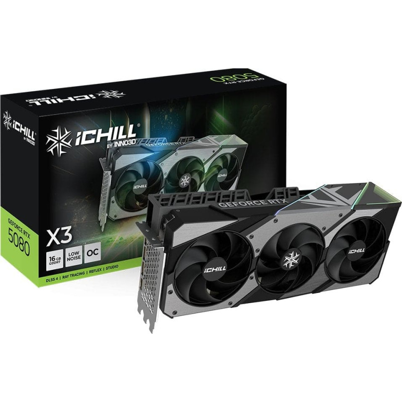 Inno3D Karta graficzna Inno3D GeForce RTX 5080 iChill X3, 16384 MB GDDR7