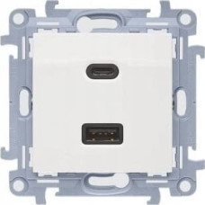 Kontakt-Simon Simon 10 Ładowarka USB C+A (moduł), 30 W, 230V biały CEC2CAQ.01/11