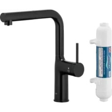 KFA Bateria kuchenna KFA 6623-422-81 / DUERO PURE MOVE PULL-OUT BATERIA KUCHENNA Z FUNKCJĄ FILTRACJI WODY I WYCIĄGANĄ WYLEWKĄ, CZARNA + FILTR HYDRO+