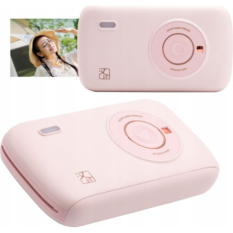 Stabilus Drukarka Bluetooth Natychmiastowy Druk Zdjęć 300dpi + Wkłady / Hanin Cp2100 / Różowy