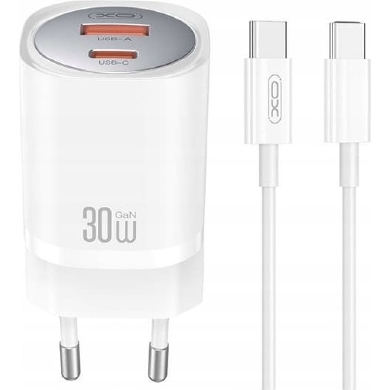 XO Ładowarka XO CE21 Ładowarka do telefonu Type C/USB + Type C kabel 1m CE21 TYPEC (6920680853915)