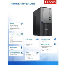 Lenovo Komputer Lenovo Komputer ThinkCentre Neo 50t G6 TOWER 13BD0049PB W11Pro Ultra 7 265/16GB/512GB/INT/BLACK/DVD/3YRS OS + 1YR CI