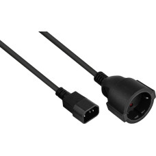 Noname Kabelmeister SK1402-S005 kabel zasilające Czarny 0,5 m IEC C14 Wtyczka zasilająca typu F