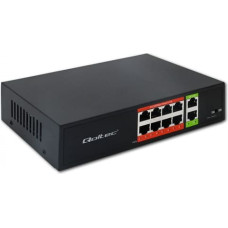 Qoltec FAST Ethernet PoE SWITCH 8xRJ45 2xRJ45 Uplink
