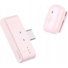 Ulanzi Mini Bezprzewodowy Mikrofon Krawatowy Hd 100m Do Telefonu Usb Type-c Usb-c / Minipods K1 / Różowy
