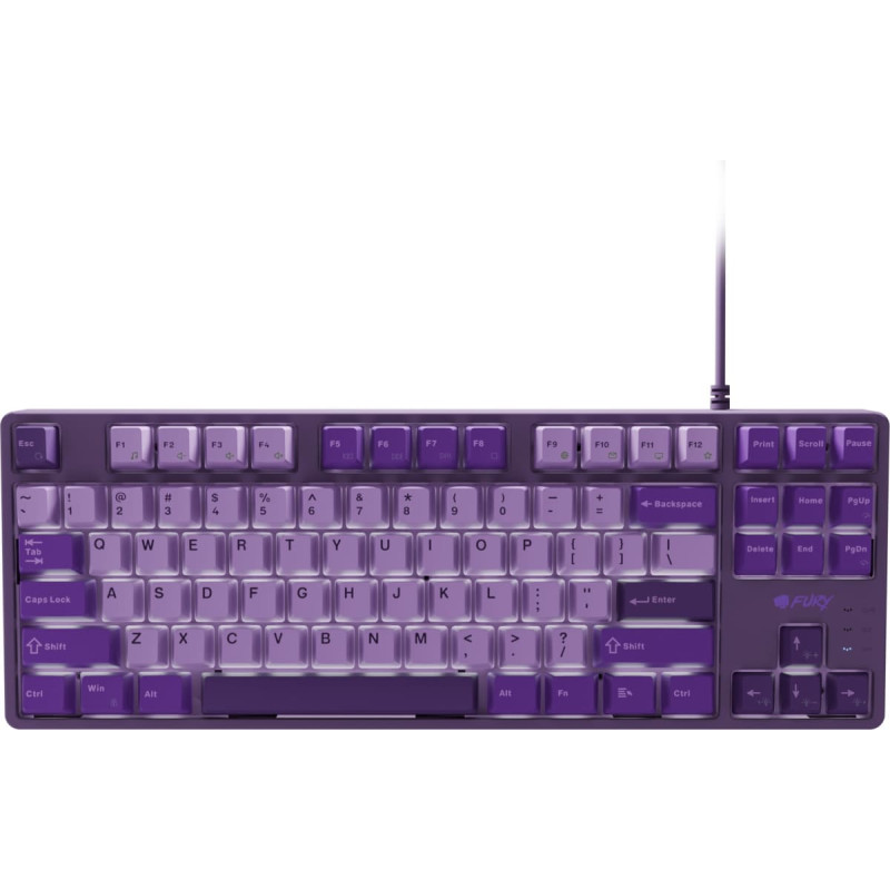 Fury KLAWIATURA DLA GRACZY FURY KANABO K2 US BIAŁE PODŚWIETLENIE MECHANICZNA FIOLETOWA