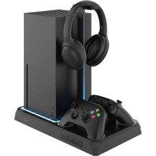 Noname Wielofunkcyjna stacja FIXED pro Xbox Series X a S z wentylacją i ładowaniem dla dwóch kontrolerów Xbox, czarny