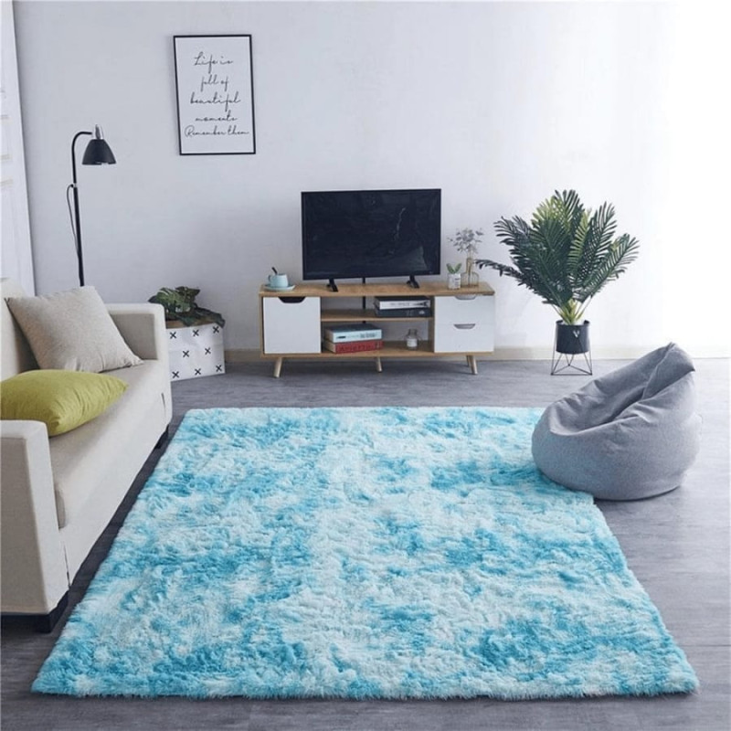 Strado Dywan Ombre Shaggy Strado 160x200 OmbreBlue (Jasny Niebieski) uniwersalny