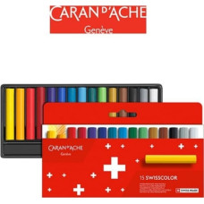 Caran D`arche Kredki woskowe CARAN D'ACHE Swisscolor, kartonowe pudełko, 15 szt.