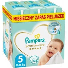 Pampers Pieluchy Premium Care Monthly Box 5 (11-16kg) 136 szt.
