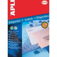 Apli Etykiety poliestrowe APLI, 210x297mm, prostokątne, transparentne 10 ark.