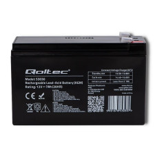 Qoltec 53031 AGM battery | 12V | 9Ah | max 135A