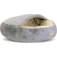AIO Legowisko Shaggy Fluffy z daszkiem jasnoszare o średnicy 60cm