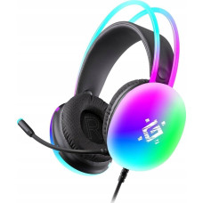 Defender Słuchawki Defender Słuchawki z mikrofonem Defender IGNIS podświetlane Gaming USB RGB czarne + GRA