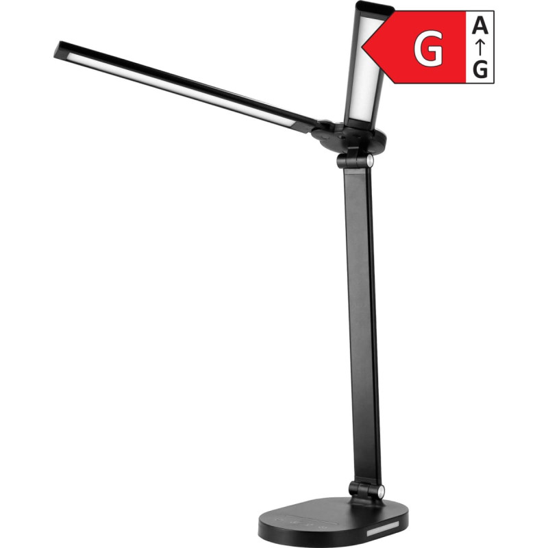 Orno Lampka biurkowa Orno ERGO LED, lampka biurkowa z ładowarką USB, 8W, 400lm, 3000-4000-6000K, zmiana barwy światła, funkcja ściemniania, czarna