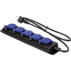 Orno Listwa zasilająca Orno Przedłużacz warsztatowy bryzgoszczelny IP44, 5 gniazda 2P+Z IP44, przewód gumowy, H05RR-F 3x1,5mm?, długość 5m