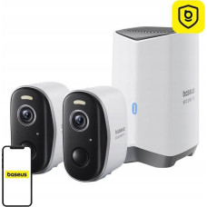 Baseus Zestaw Kamer Zewnętrznych Baseus N1 Plus 2K (Białe)
