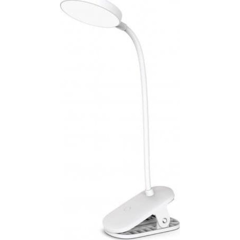 Colorway LED Table Lamp Flexible and Clip 2 with Built-in Baterija | CW-DL10FCB-W