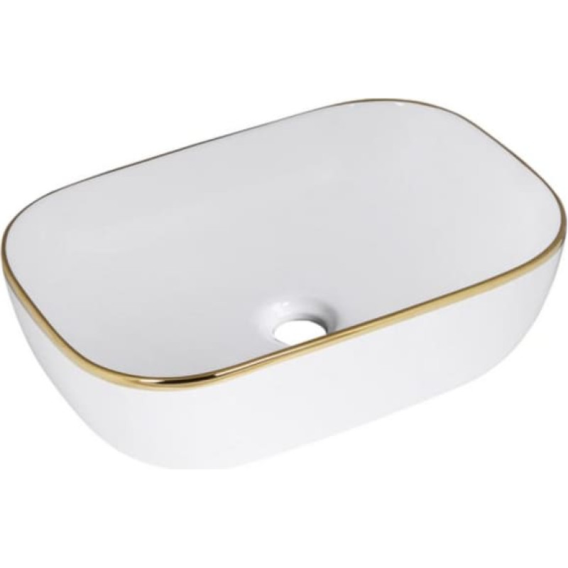 Noname CE-U-015-12-46 / AQUAFORM / MALAGA GOLDEN LINE / UMYWALKA NABLATOWA 46X33, ZŁOTY RANT