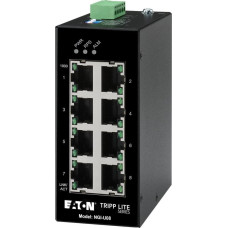 Eaton TRIPPLITE 8-Port Unmanaged Industrial Gigabit Ethernet Switch - 10/100/1000mbps DIN Mount
