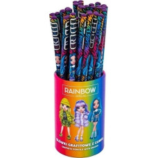 Astra Ołówki trójkątne HB z gumką Rainbow High (36szt)
