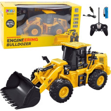Leantoys Koparka Buldożer Zdalnie Sterowany RC 2.4G 9CH Żółty EDUKAMP