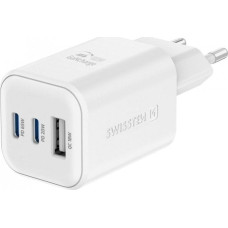 Swissten Travel Charger GaN 2x USB-C / PD USB-A / 18W QC / 65W