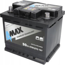 Canyon Akumulator 4MAX 12V 50Ah/470A (P+ biegun standardowy) 207x175x190 B13 - stopka o wysokości 10.5 mm (rozruchowy)
