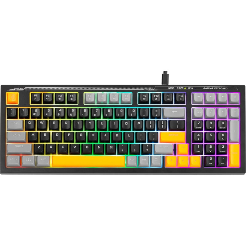 Marvo K638A, klawiatura US, do gry, przewodowa (USB), czarna, pod�wietlenie