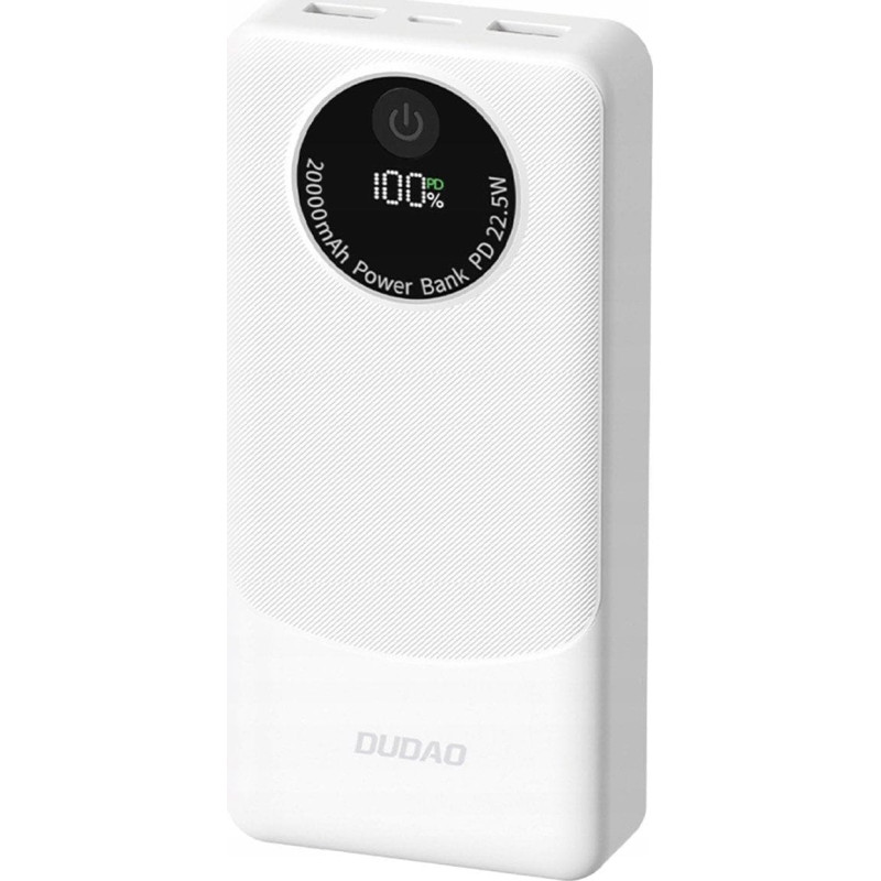 Dudao Powerbank Dudao K12Pro 22,5W PD 20000mAh USB-A, USB-C - biały