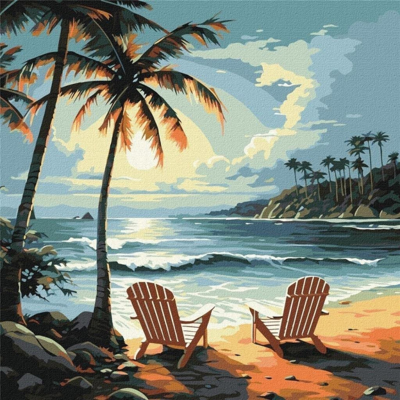 Ideyka Malowanie po numerach - Świat dla dwojga 40x40cm