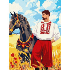 Ideyka Malowanie po numerach - Kozak na polu 30x40cm