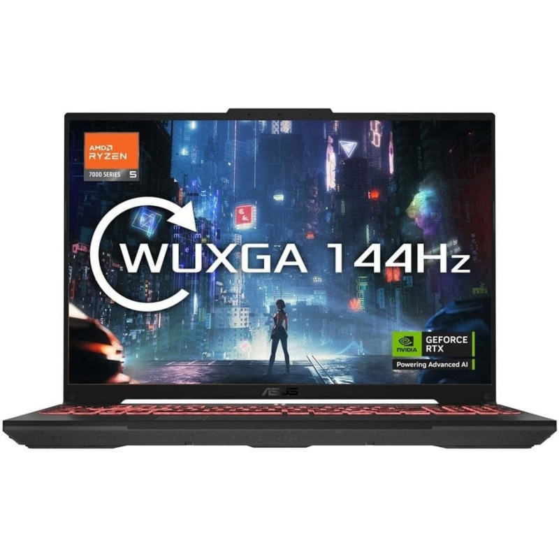 Asus TUF Gaming A16 FA607NU-R5085W Ryzen 5 7535HS 16.0  FHD+ 144Hz Value IPS-level 300nits AG 8GB DDR5 SSD512 GeForce RTX 4050 6GB LAN WLAN+BT Cam720p 56Wh Win11 Mecha Gray