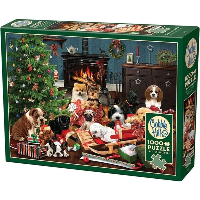 Cobble Hill Puzzle 1000 Świąteczne szczenięta G3 EDUKAMP