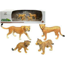 Leantoys Gepard Figurki Edukacyjne Dzikie Zwierzęta 4 Sztuki Sawanna EDUKAMP
