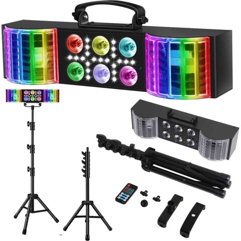 Light4Me MAGIC BAR 3 multiefekt świetlny RGBW 3w1 efekt par derby biały stroboskop pilot